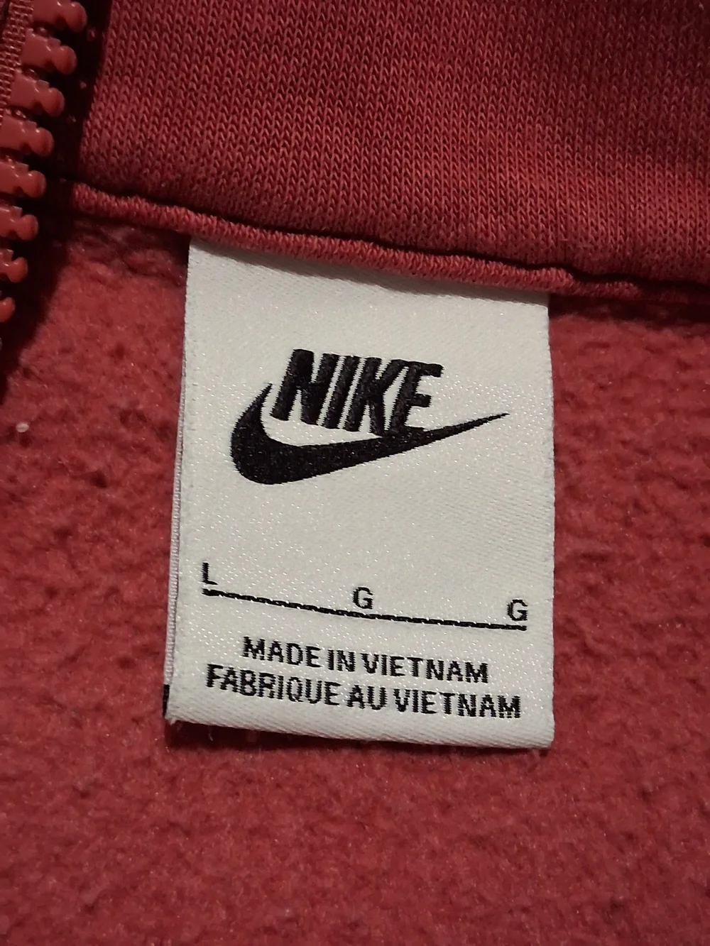 Nike Kids Coral Quarter-Zip Sweatshirt with White Logo